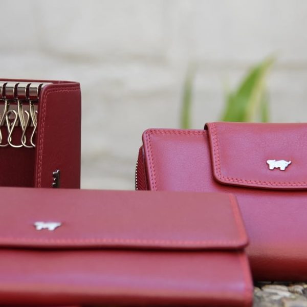 Rote Bueffel Portemonnaies